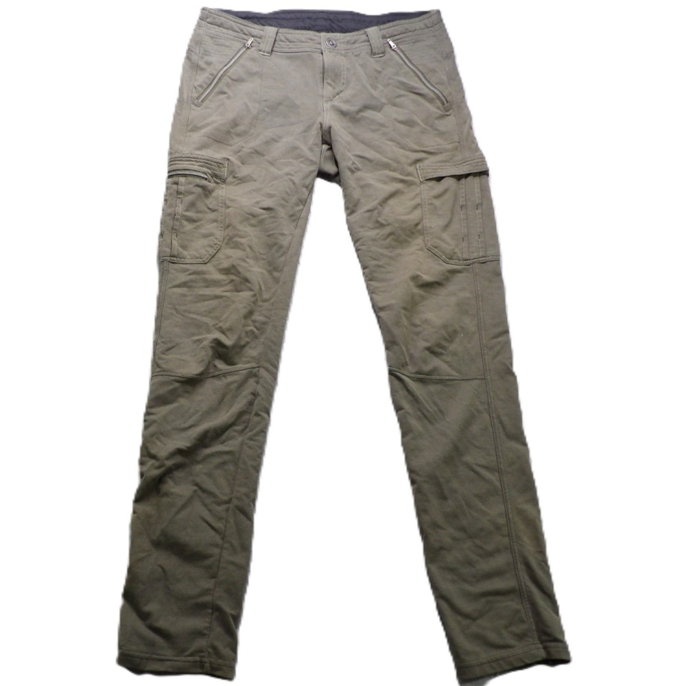 KÜHL Cargo Pants Women 8 Olive Hiking Travel Utility Stretch Outdoor Renegade